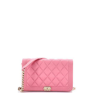 Chanel Boy Wallet on Chain Quilted Caviar